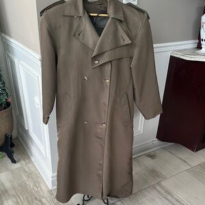 vintage  maxi kaki Trench Coat